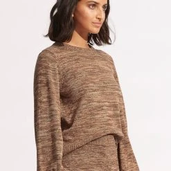 Seafolly Ladies Maple Knit Jumper - Sepia -Seafolly shop 54727 KN Sepia 4