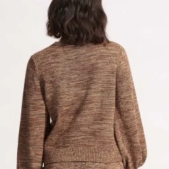 Seafolly Ladies Maple Knit Jumper - Sepia -Seafolly shop 54727 KN Sepia 5