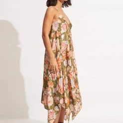 Seafolly Ladies Paradise Garden Scarf Dress- Avocado 12 Seafolly Ladies Paradise Garden Scarf Dress- Avocado -Seafolly shop 54730 DR Avocado 4