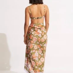 Seafolly Ladies Paradise Garden Pareo - Avocado -Seafolly shop 54733 SG Avocado 4