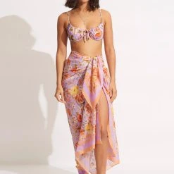 Seafolly Ladies Paradise Garden Pareo - Lilac