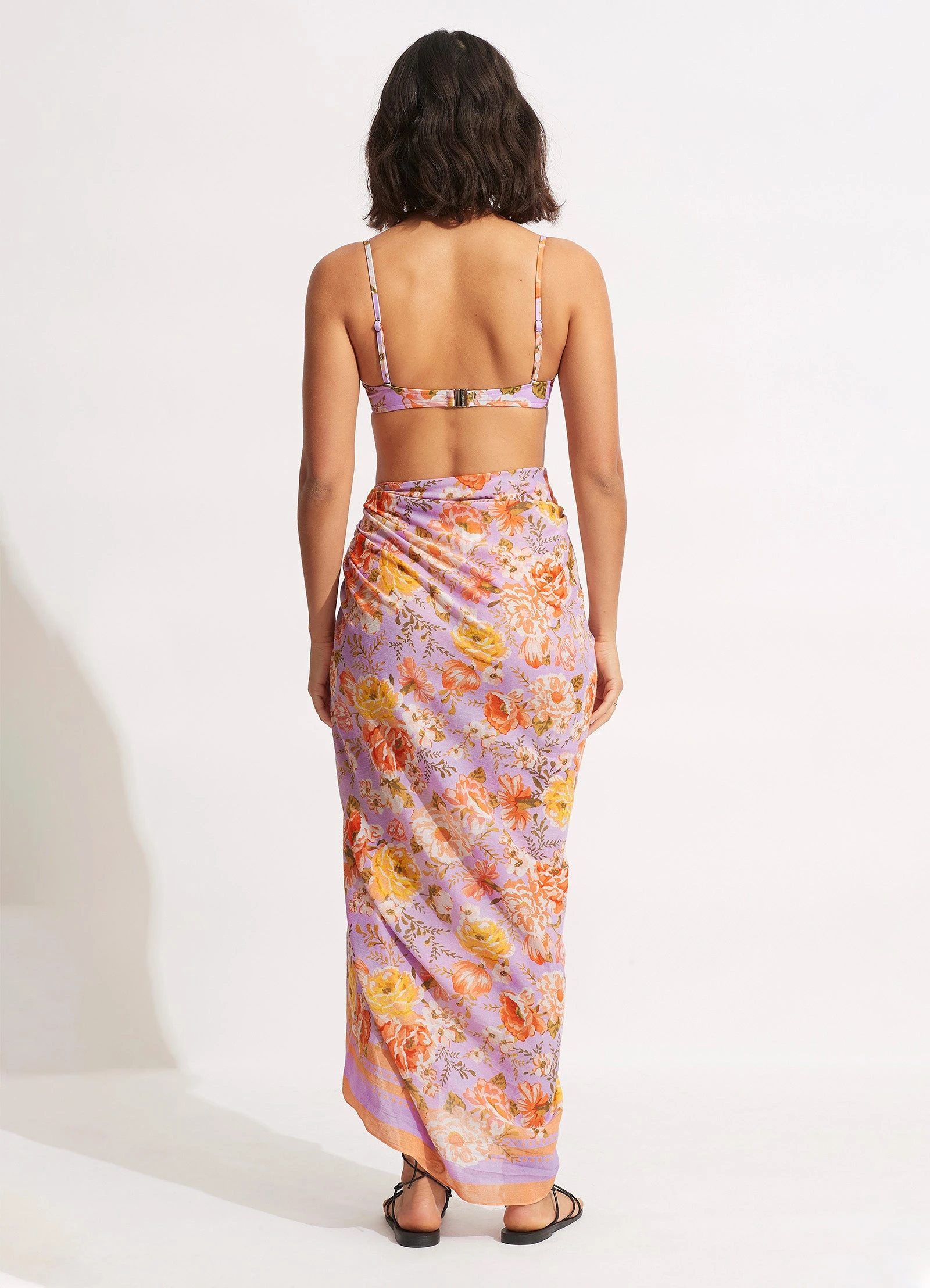 Seafolly Ladies Paradise Garden Pareo - Lilac 5 Seafolly Ladies Paradise Garden Pareo - Lilac - Image 3