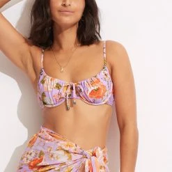 Seafolly Ladies Paradise Garden Pareo - Lilac 12 Seafolly Ladies Paradise Garden Pareo - Lilac -Seafolly shop 54733 SG Lilac 5