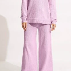 Seafolly Ladies Boucle Knit Pant- Lilac -Seafolly shop 54734 KN Lilac 3