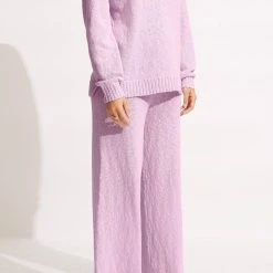 Seafolly Ladies Boucle Knit Pant- Lilac -Seafolly shop 54734 KN Lilac 5