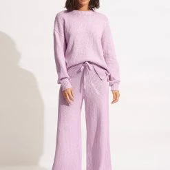 Seafolly Ladies Boucle Knit Pant- Lilac -Seafolly shop 54734 KN Lilac 8