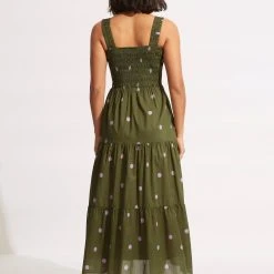 Seafolly Ladies Boathouse Dress - Avocado Spot -Seafolly shop 54735 DR Avocado 4