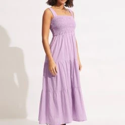 Seafolly Ladies Boathouse Dress - Lilac -Seafolly shop 54735 DR Lilac 3