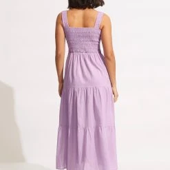 Seafolly Ladies Boathouse Dress - Lilac -Seafolly shop 54735 DR Lilac 4