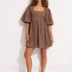 Seafolly Ladies Shoreline Cover Up - Chocolate