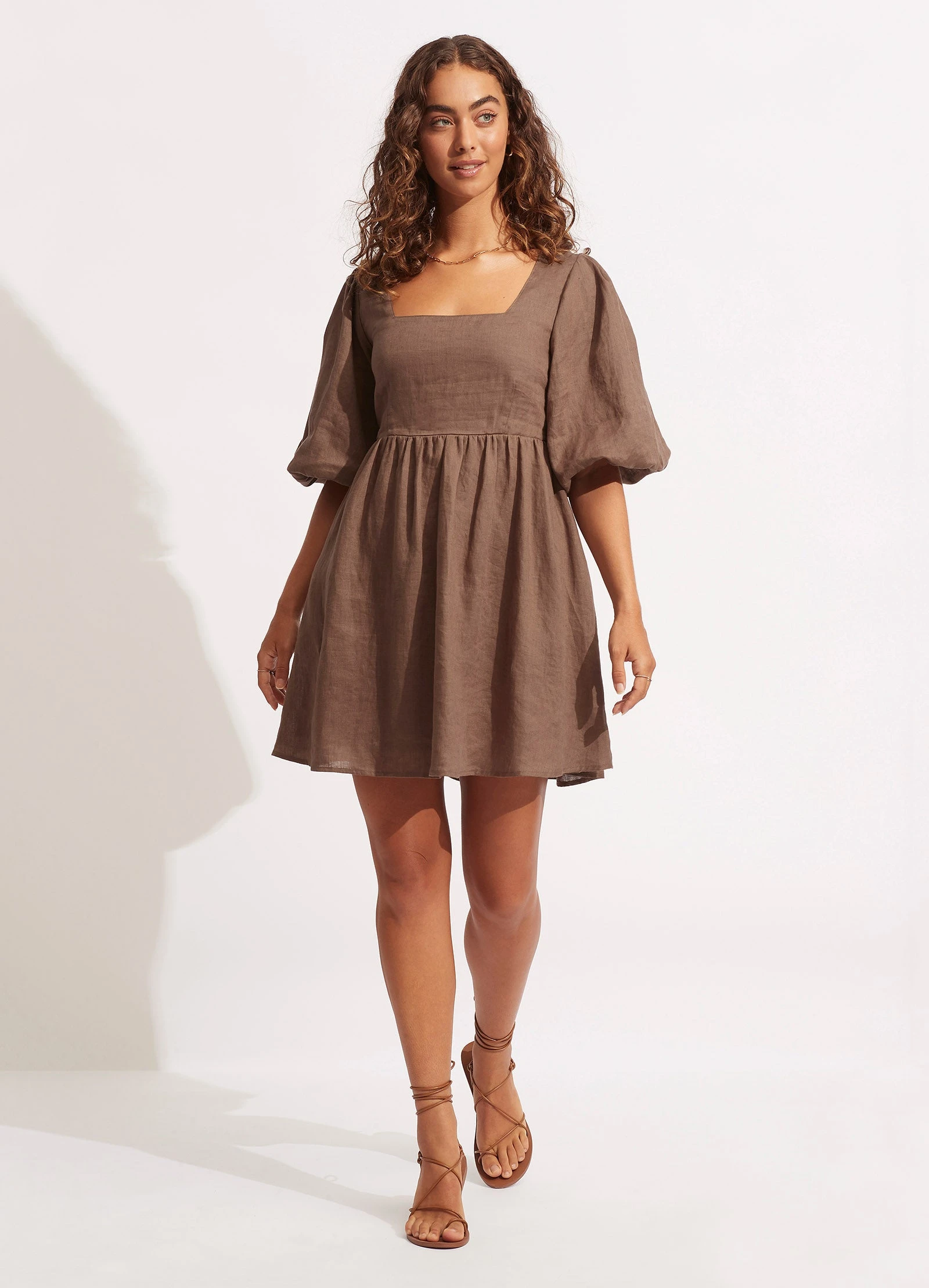 Seafolly Ladies Shoreline Cover Up - Chocolate 4 Seafolly Ladies Shoreline Cover Up - Chocolate - Image 2