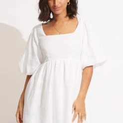 Seafolly Ladies Shoreline Cover Up - White