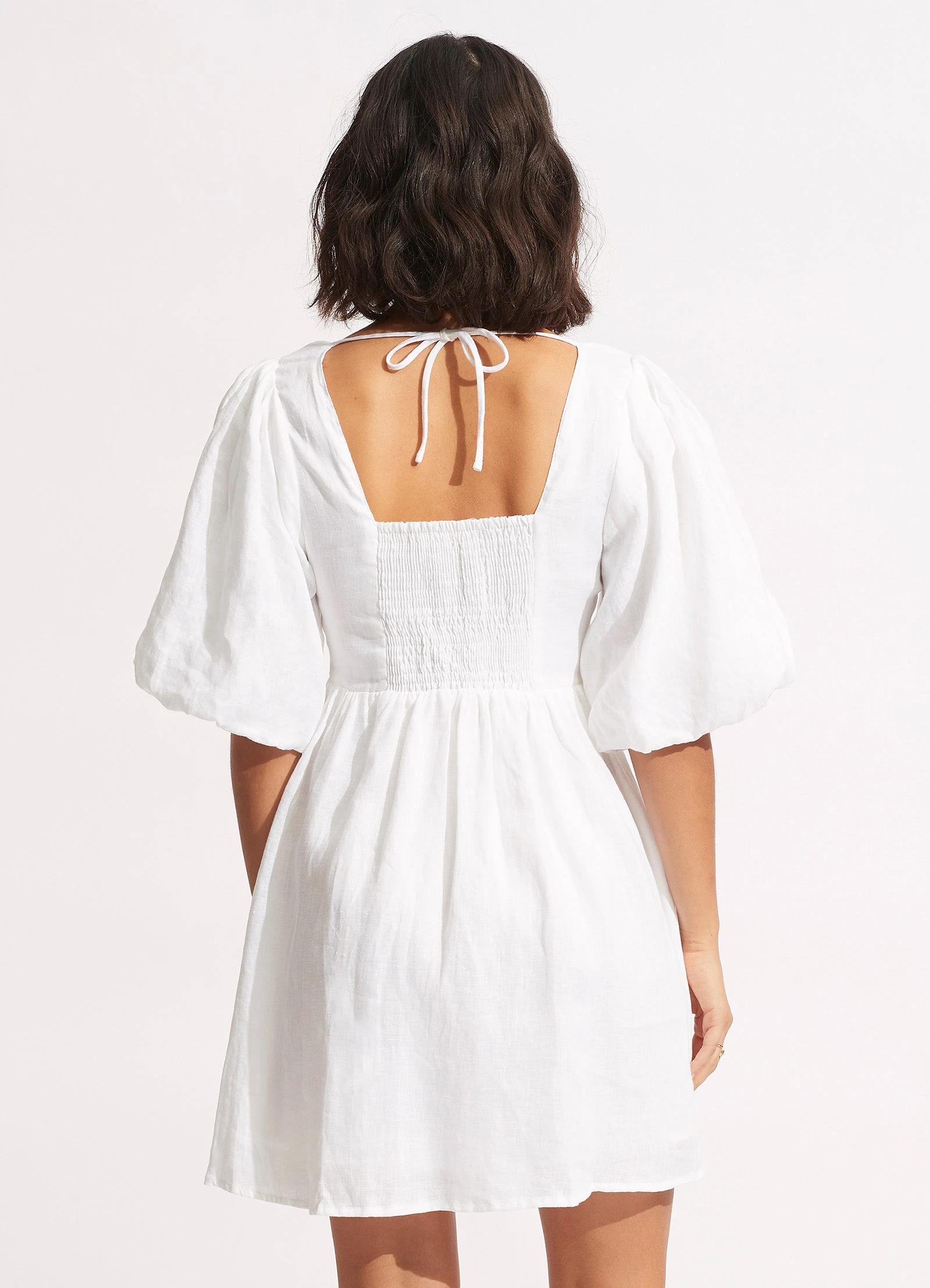 Seafolly Ladies Shoreline Cover Up - White 6 Seafolly Ladies Shoreline Cover Up - White - Image 4
