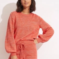 Seafolly Ladies Maple Knit Short- Chintz Pink