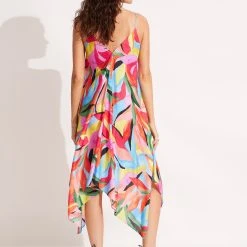 Seafolly Ladies Tropfest Scarf Dress - Aquamarine -Seafolly shop 54743 DR Aquamarine 4