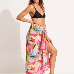 Seafolly Ladies Tropfest Pareo - Aquamarine -Seafolly shop 54744 SG Aquamarine 3