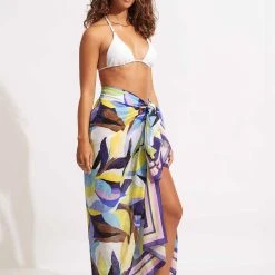 Seafolly Ladies Tropfest Pareo - True Navy -Seafolly shop 54744 SG True 20Navy 3