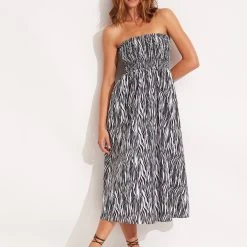 Seafolly Ladies Zahara Dress Skirt - Black