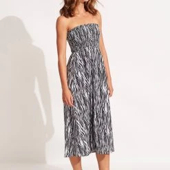 Seafolly Ladies Zahara Dress Skirt - Black -Seafolly shop 54745 DR Black 3