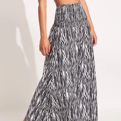 Seafolly Ladies Zahara Dress Skirt - Black -Seafolly shop 54745 DR Black 4