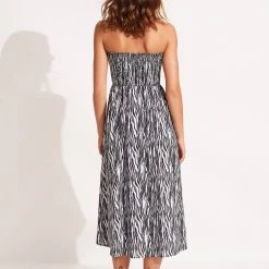 Seafolly Ladies Zahara Dress Skirt - Black -Seafolly shop 54745 DR Black 5