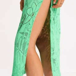 Seafolly Ladies Islands Cover Up - Mint -Seafolly shop 54749 CU Mint 4