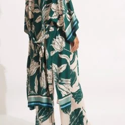 Seafolly Ladies Fleur De Bloom Silk Pant - Evergreen -Seafolly shop 54781 PA Evergreen 3