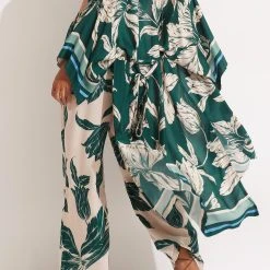 Seafolly Ladies Fleur De Bloom Silk Pant - Evergreen -Seafolly shop 54781 PA Evergreen 4