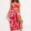 Seafolly Ladies Fleur De Bloom Pareo - Chilli 2 Seafolly Ladies Fleur De Bloom Pareo - Chilli -Seafolly shop 54783 SG Chilli 1