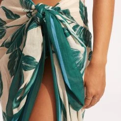 Seafolly Ladies Fleur De Bloom Pareo - Evergreen -Seafolly shop 54783 SG Evergreen 5
