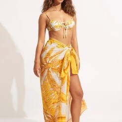 Seafolly Ladies Castaway Pareo - Tuscan Sun -Seafolly shop 54792 SG TuscanSun 3