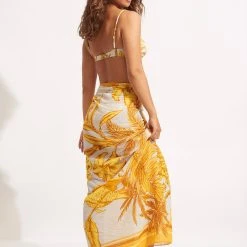Seafolly Ladies Castaway Pareo - Tuscan Sun -Seafolly shop 54792 SG TuscanSun 4
