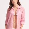 Seafolly Ladies Breeze Beach Shirt - Parfait Pink