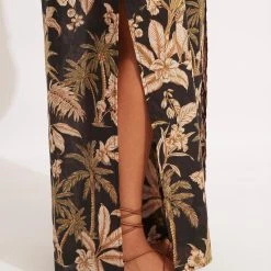 Seafolly Ladies Castaway Shirring Pant - Black -Seafolly shop 54796 PA Black 6