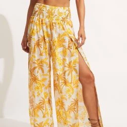 Seafolly Ladies Castaway Shirring Pant - Tuscan Sun -Seafolly shop 54796 PA Tuscan 20Sun 3