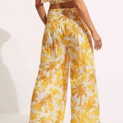 Seafolly Ladies Castaway Shirring Pant - Tuscan Sun -Seafolly shop 54796 PA Tuscan 20Sun 5