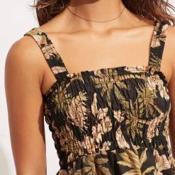 Seafolly Ladies Castaway Shirring Top - Black -Seafolly shop 54797 TO Black 5