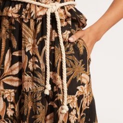 Seafolly Ladies Castaway Shirring Dress - Black -Seafolly shop 54798 DR Black 6