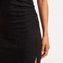 Seafolly Ladies Second Wave One Shoulder Midi Dress - Black 15 Seafolly Ladies Second Wave One Shoulder Midi Dress - Black -Seafolly shop 54804 DR Black 6