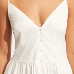 Seafolly Ladies Poplin Beach Dress - White -Seafolly shop 54818 DR White 5