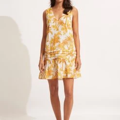 Seafolly Ladies Castaway Cover Up - Tuscan Sun -Seafolly shop 54827 CU Tuscan 20Sun 2