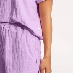 Seafolly Ladies Capri Terry Tee - Wild Rose -Seafolly shop 54838 TO WildRose 5