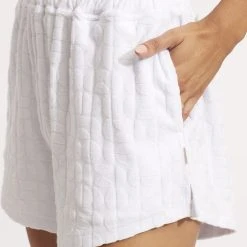 Seafolly Ladies Capri Terry Short - White -Seafolly shop 54839 SH White 5