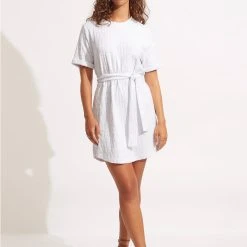 Seafolly Ladies Capri Terry Dress - White