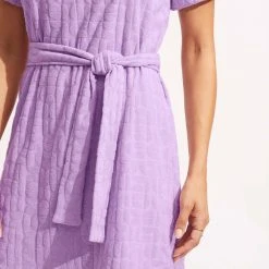 Seafolly Ladies Capri Terry Dress - Wild Rose -Seafolly shop 54840 DR WildRose 5