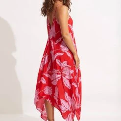 Seafolly Ladies Fleur De Bloom Scarf Dress - Chilli 10 Seafolly Ladies Fleur De Bloom Scarf Dress - Chilli -Seafolly shop 54841 DR Chilli 4
