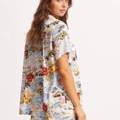 Seafolly Ladies Coast To Coast Resort Shirt - Powder Blue -Seafolly shop 54856 TO PowderBlue 6