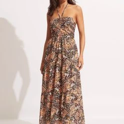 Seafolly Ladies Take Flight Tiered Dress - Mandarin -Seafolly shop 54867 DR Mandarin 3