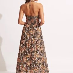 Seafolly Ladies Take Flight Tiered Dress - Mandarin -Seafolly shop 54867 DR Mandarin 5