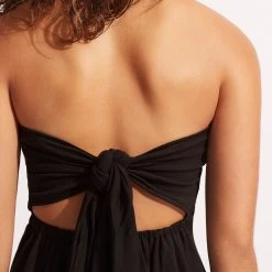 Seafolly Ladies Multi Wear Maxi Dress - Black -Seafolly shop 54869 DR Black 6